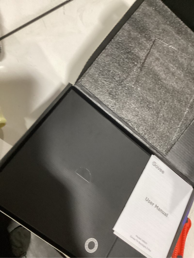 Condition photo showing New/Like New for govee tv backlight 3 pro with hdr triple camera, 16.4ft 5-in-1 rgbwwic led strip lights that change with 75-85 inch tvs, 75leds/m, supports ai filter, smart app and voice control, dreamview sync 16.4ft for 75''-85'' tv
