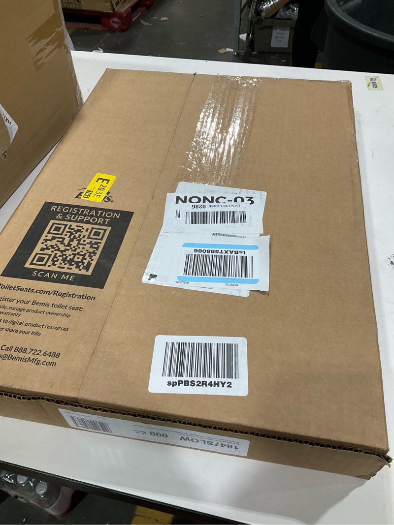 Condition photo showing Good Condition for Mayfair Cassel Slow Close Toilet Seat, Easy Clean, Non Slip Premium Wood Seat, Easy Install, Made in USA, Elongated, White Elongated 1 - Toilet Seat