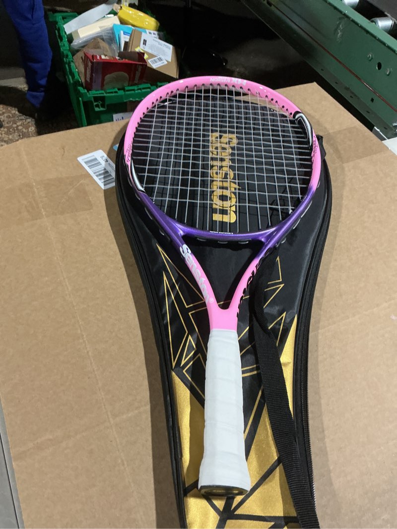 Condition photo showing Good Condition for Senston 19” Tennis Racket 1 Grip, 1 Vibration Dampeners, Pink With Case