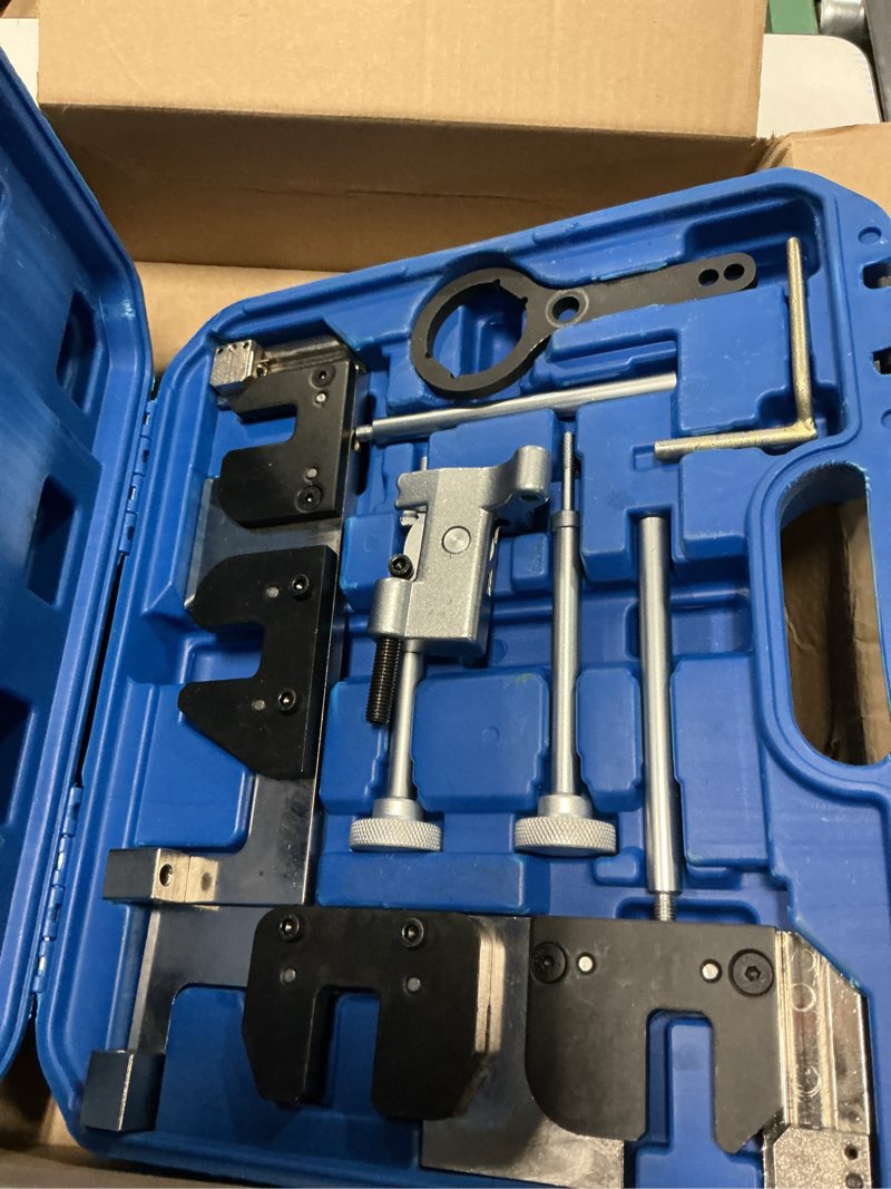 Condition photo showing As Is for engine camshaft alignment timing tool kit replacement for bmw m3 m5 m6 n63 s63 s63b44o0 s63b44t0 engine 118570 119190 2249163 2249144 2249159