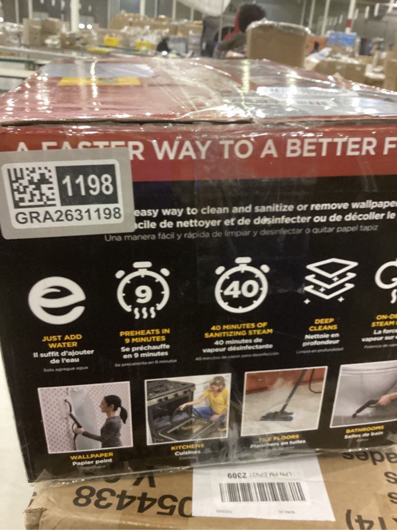Condition photo showing As Is for Wagner Spraytech 0282014 915e On-Demand Steam Cleaner & Wallpaper Removal, Multipurpose Power Steamer, 18 Attachments Included (Some Pieces Included in Storage Compartment) For Floor 915 Steam