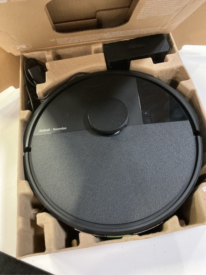 Condition photo showing As Is for irobot roomba 105 vac robot vacuum - easy to use, intense power-lifting suction, lidar navigation, multi-surface cleaning, cleans in neat rows, self-charging