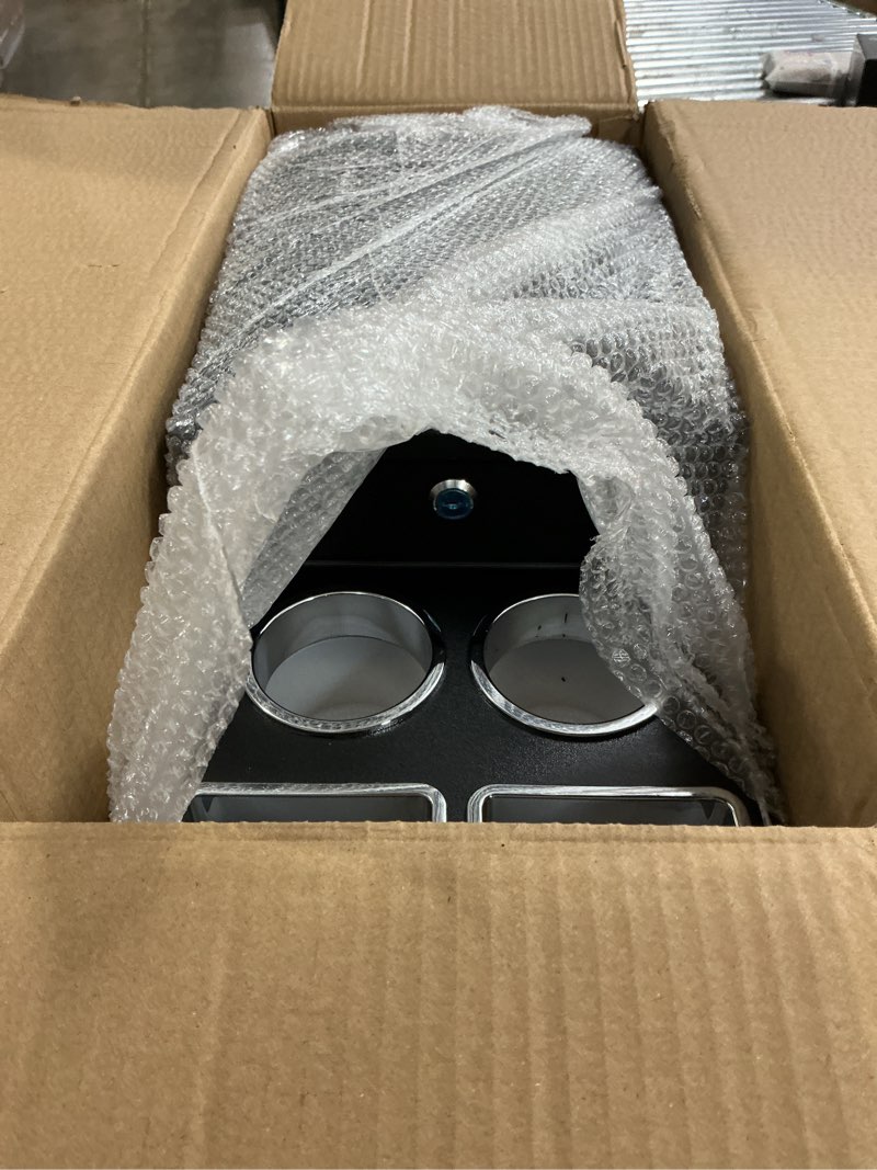 Condition photo showing Good Condition for 24l center console between seats for minivans, suvs & trucks, 20"l x 9.65"w x 13.78"h floor/bench seat organizer with locking hidden storage, dual cup holders & armrest, no-drill installation