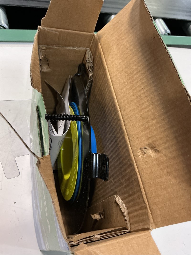 Condition photo showing As Is for danco hydroseat toilet flange repair ring black/blue plastic/stainless steel