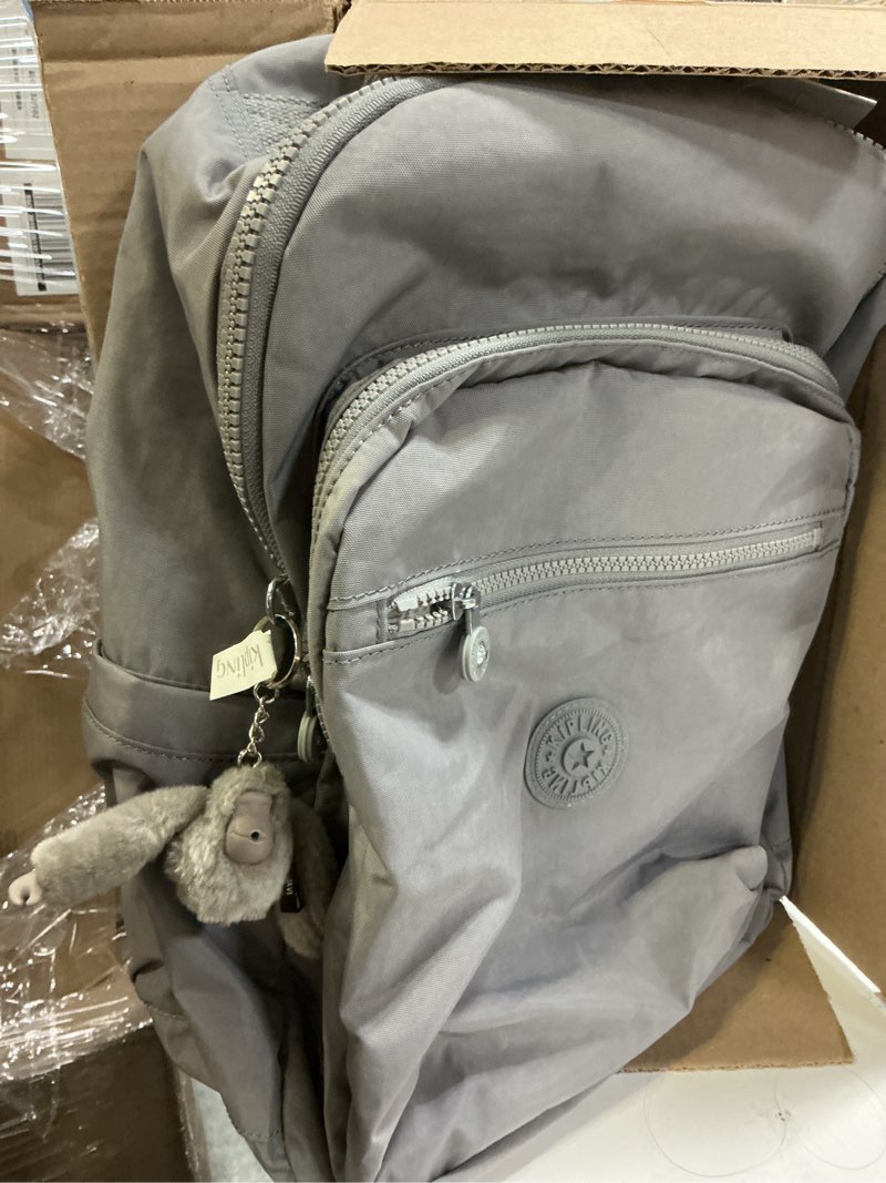 Condition photo showing Good Condition for kipling women's seoul 15" laptop backpack, durable, roomy with padded shoulder straps, built-in protective sleeve 12.75''l x 17.25''h x 8''d inviting grey