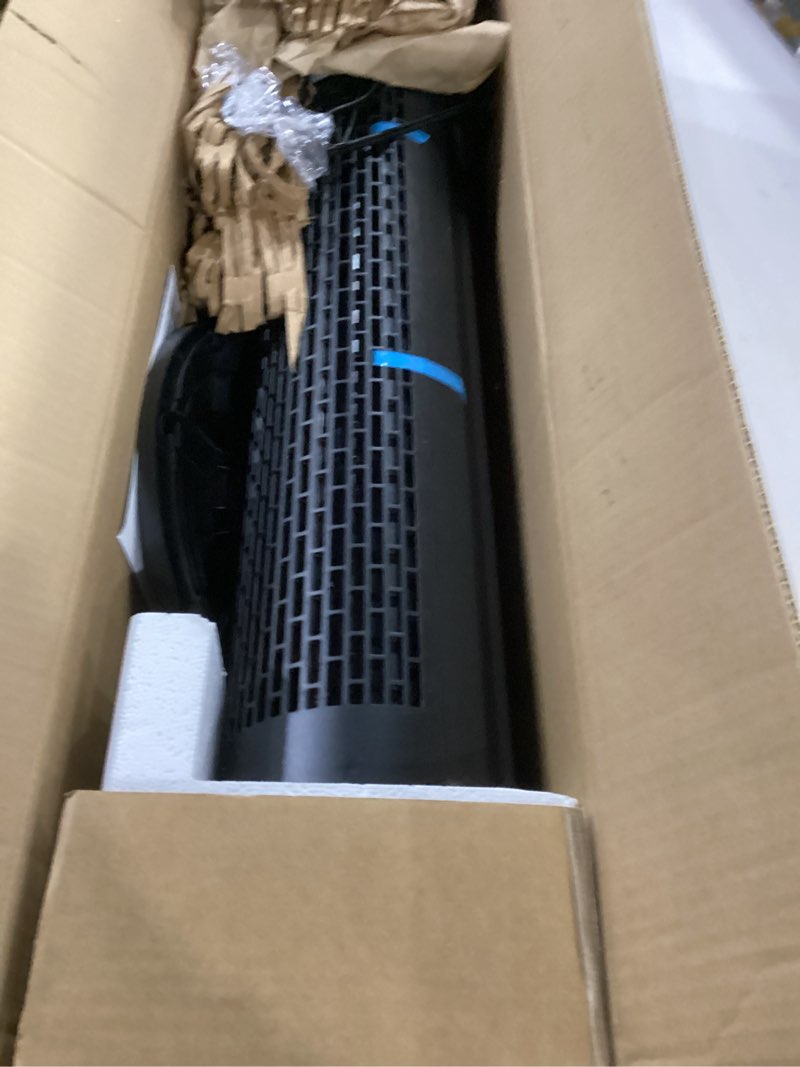 Condition photo showing As Is for not tested ***dreo tower fan for bedroom, 90° oscillating fans that blow cold air, 5 speeds, 4 modes with 26ft/s velocity, 12h & 28db quiet timer, remote, touch, 40\" standing floor fan for home office, black black standard