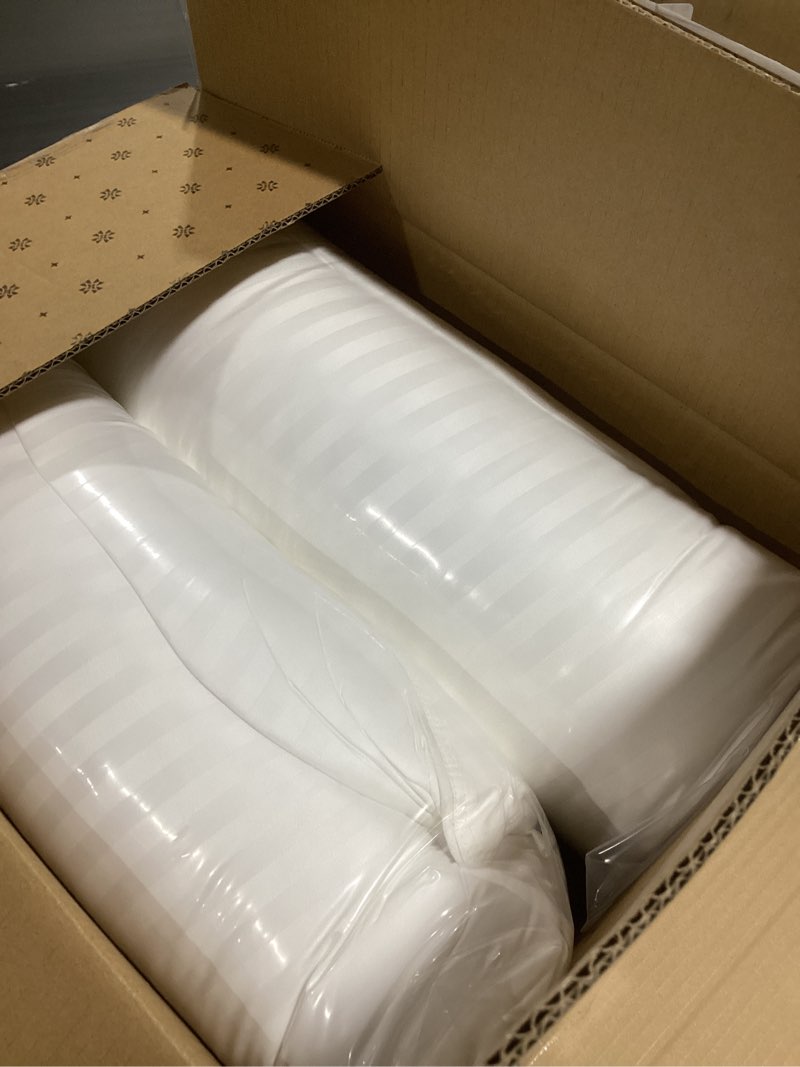 Condition photo showing New/Like New for beckham hotel collection bed pillows standard/queen size set of 2 - original soft down alternative pillow for sleeping - soft support for back, stomach or side sleepers queen / standard white
