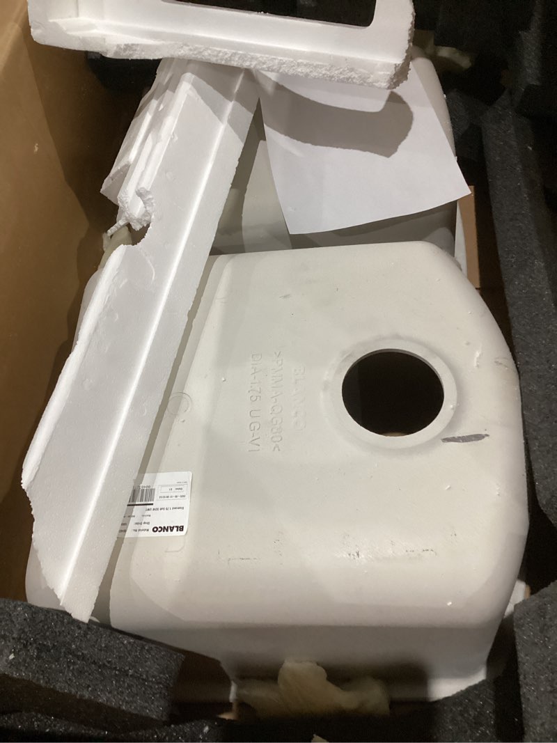 blanco 443064 diamond 60/40 undermount kitchen sink, 32" l x 21" w - soft white