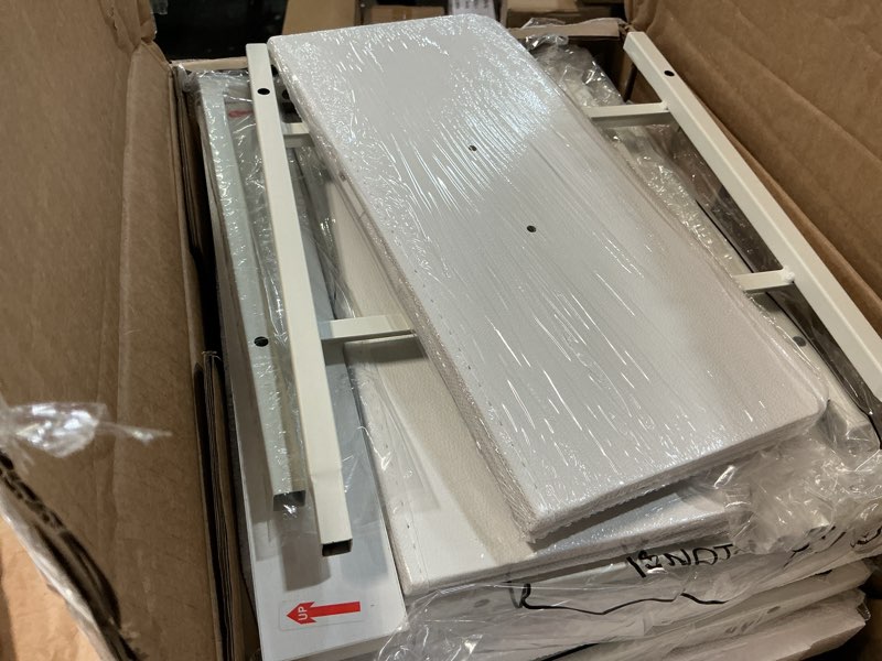 Condition photo showing Good Condition for Furologee Nightstands Set of 2, End Table with 2 Fabric Drawers, Night Stand with 2 Hooks, Open Wood Shelf Bedside Table for Bedroom/Living Room/White White 2 pc