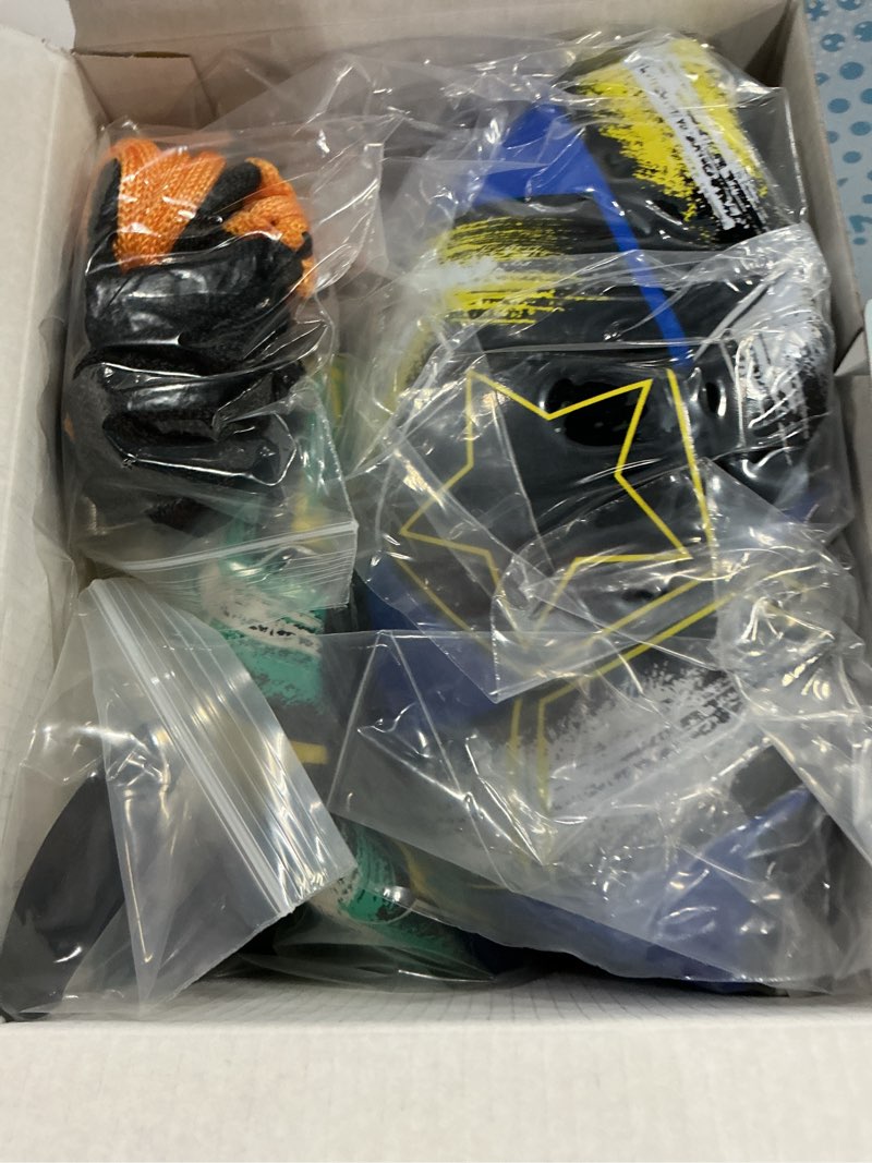 Condition photo showing New/Like New for Youth Soccer Ball Size 3/4/5, Kids Outdoor Play Game Training Practice Soccer Ball for Teen Boy Girl Indoor Outdoor with 1 Pump 1 Net Bag and 1 Gift Box Yellow&Blue Size 5