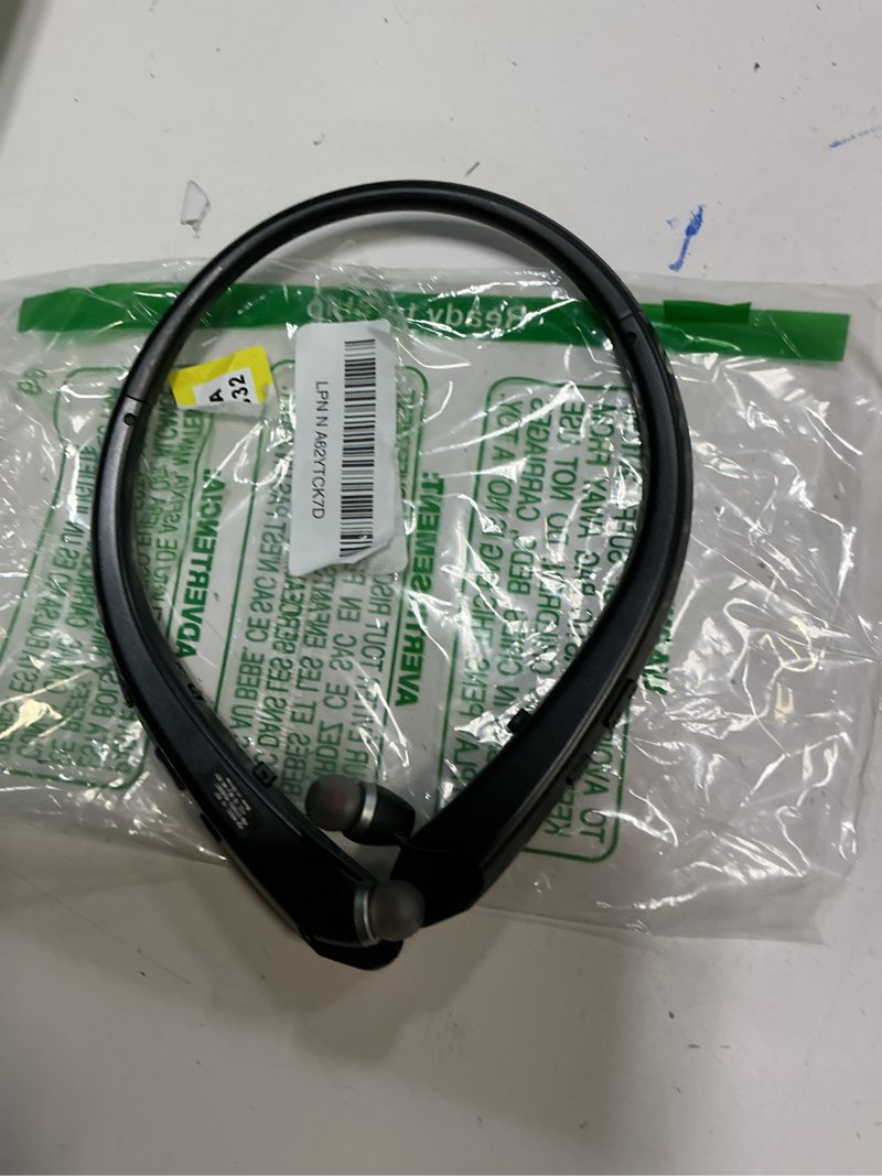 Condition photo showing As Is for Tyxmere Bluetooth 5.0 Neckband Bluetooth Headphone, Sweat Resistant Noise Cancelling Stereo Headphones, and Retractable Ear Tips for Music, Conference, Videos (Black)