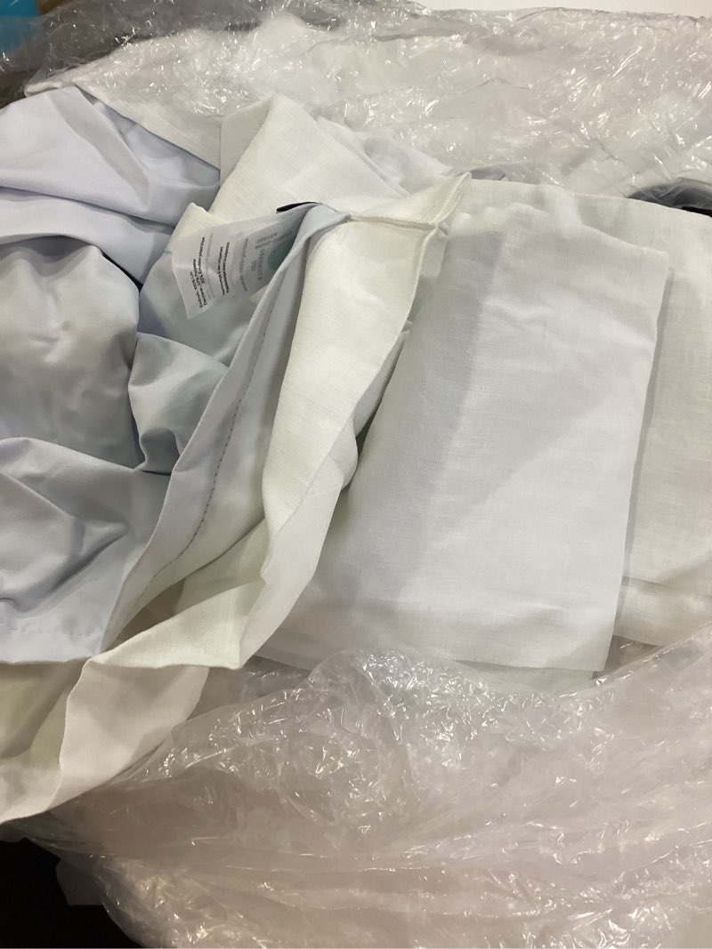 Condition photo showing Good Condition for european linen grommet true blackout curtain, 48x108, white1 panel