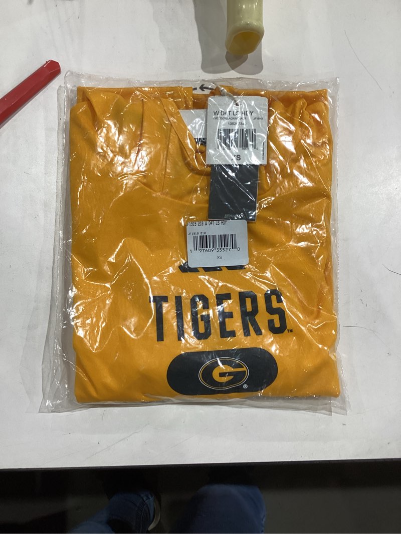 Condition photo showing New/Like New for adidas Women's D4t Grambling State Universtiy Lightweight Hoodie X-Small Team Collegiate Gold/Black/Grambling State Universtiy