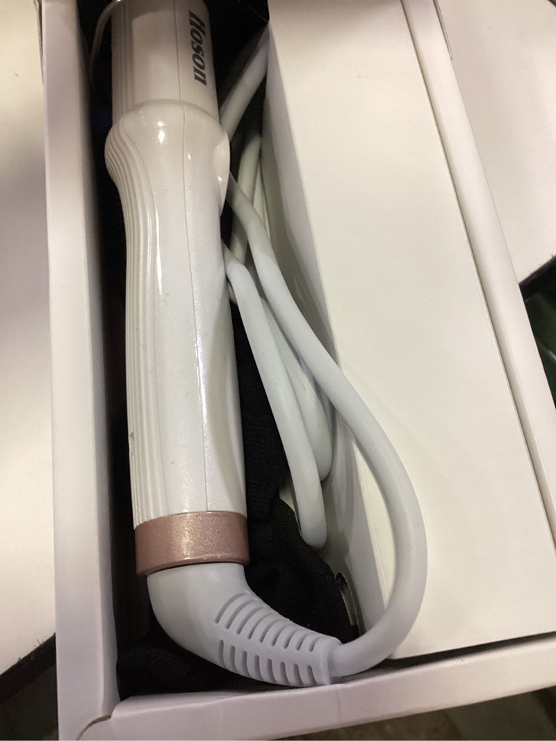 Condition photo showing Good Condition for hoson 2 inch curling iron large barrel, long barrel curling wand dual voltage, ceramic tourmaline coating with lcd display, glove include