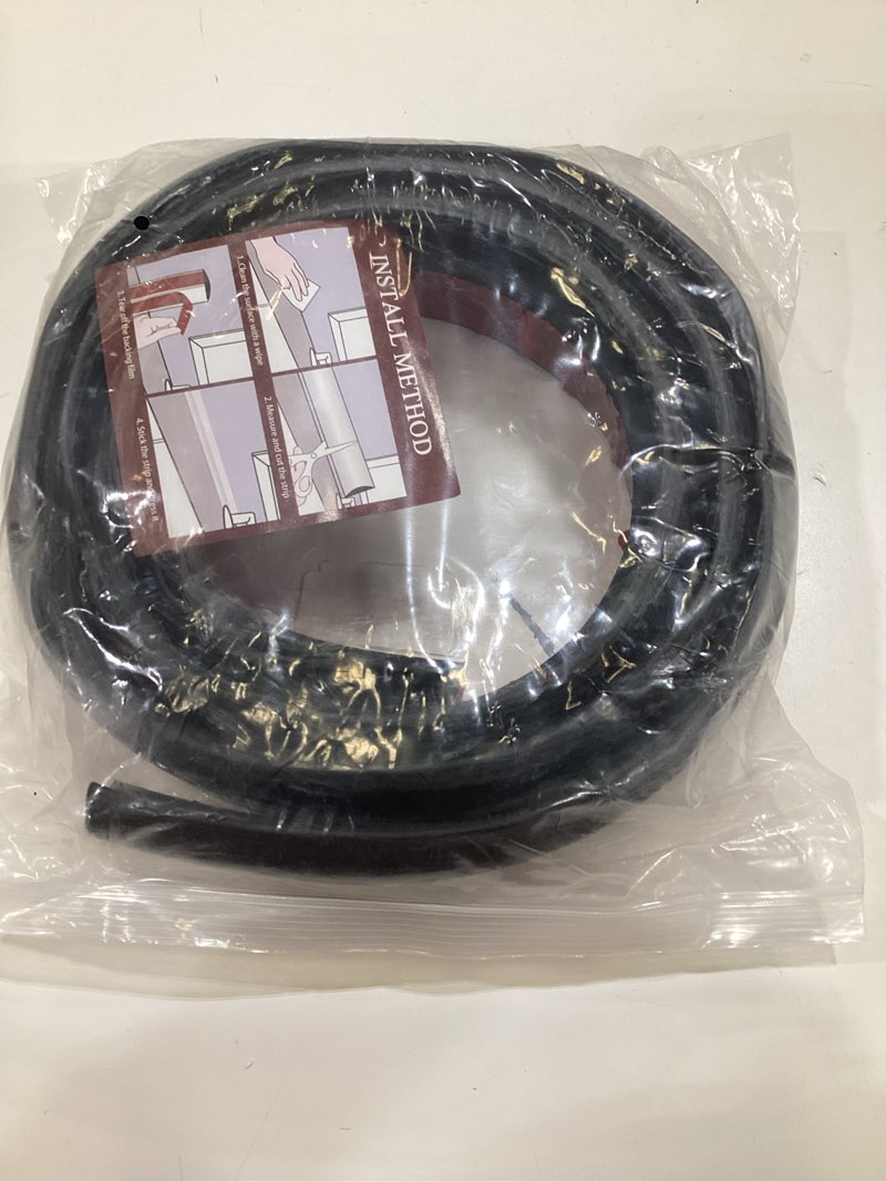 Condition photo showing As Is for vinyl door threshold flooring transition strip self adhesive carpet edging strip for laminate doorway edge threshold from 2/5" to 3/5" (black, 6.6 ft) 2/5" to 3/5", 6.6ft black