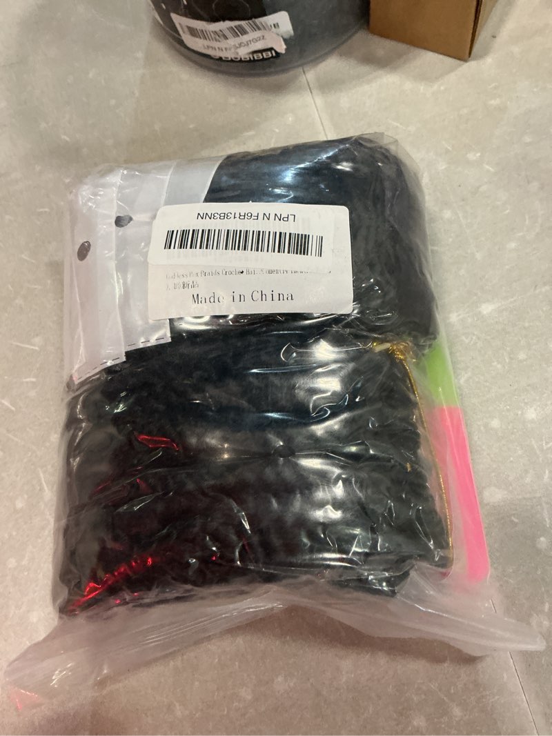 Condition photo showing Good Condition for goddess bohemian box braids crochet hair - 14 inch curly ends, 8 packs synthetic braiding hair extensions for black women (14 inch, 1b) 14 inch (pack of 8) 1b