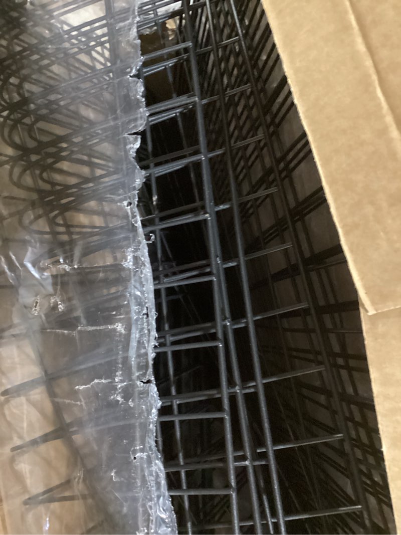 Condition photo showing Good Condition for 8 panels no dig garden fence animal barrier, 48in(h) × 21ft(l) decorative metal outdoor dog fence, rustproof pet fencing for yard, patio, flower bed -temporary fencing| easy to install 8 panels-48 in(h) x 21 ft(l)