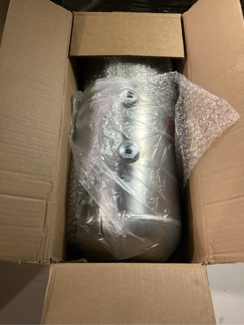 Condition photo showing As Is for 1.6 Gallon Air Tank Aluminum 6 Liter 200 PSI Air Compressor Onboard System 12V 1/4NPT for Train Truck Trailer Train Auto Air Lift Suspension Heavy Duty Air Horn Compressor