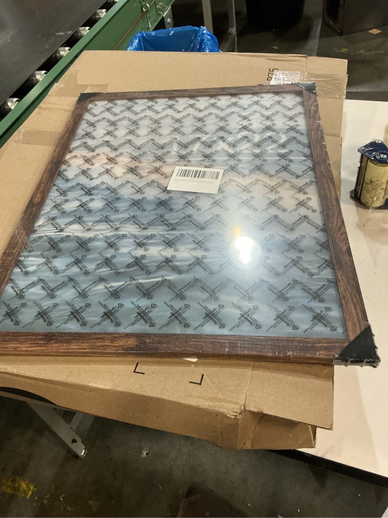 Condition photo showing New/Like New for 17x22 picture frame, classic brown 17 x 22 poster frame for horizontal or vertical wall mounting, 1 pack brown 17x22