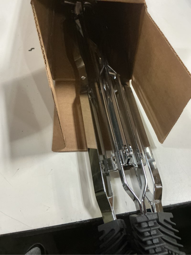 Condition photo showing As Is for snare drum stand, snare stand with drumstick holder and a pair of 5a drum sticks fit for 8 to 15 inch snare drum and practice pad, adjustable height 25.6 to 39.4 inches for drum beginners high