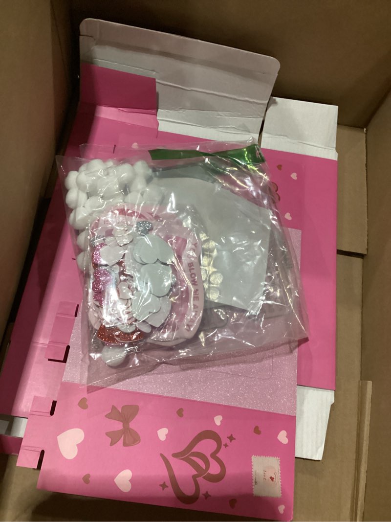 Condition photo showing Good Condition for twodays diy valentine's day box for kids - valentine classroom mailbox with 40 greeting cards for gi