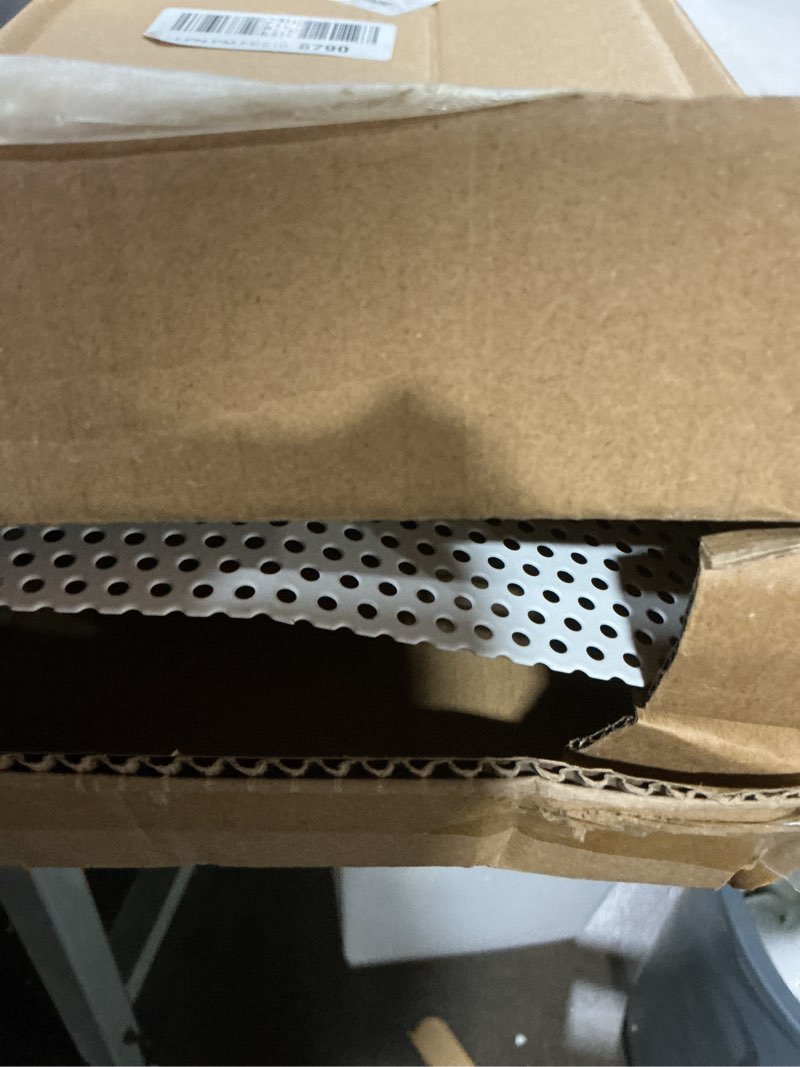 Condition photo showing As Is for 5ft Steel Easy Slip-On Baseboard Heater Cover with End Caps for Bathroom & Hydronic System for Replacing Old Cover, White Cover 5ft ?With End Caps?