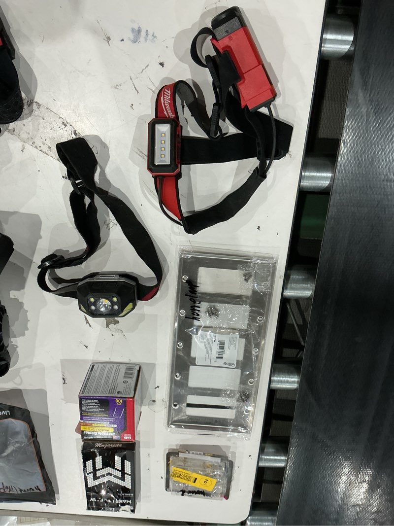 Condition photo showing As Is for assorted home improvement lot (small tools, screw, home accessories, etc.)