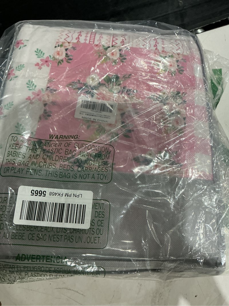 Condition photo showing Good Condition for joyreap queen size quilt set for girls, pink butterflies n flowers patchwork design, 3 pieces soft n cozy microfiber quilt, bedspread bed cover for all season- 90x90 inches pink queen-90"x90"