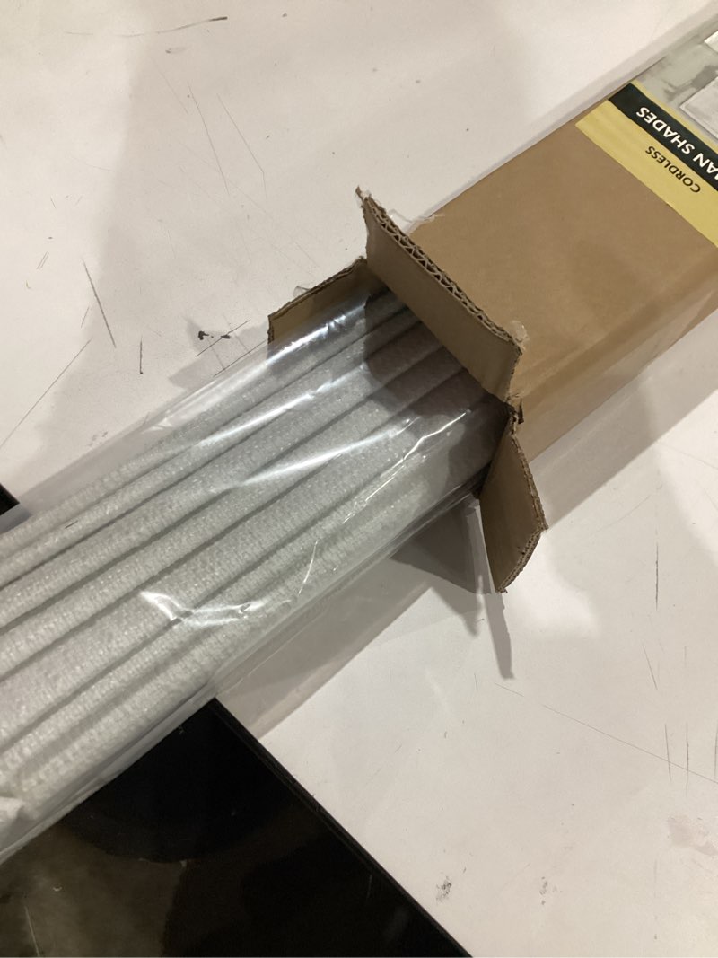 Condition photo showing Good Condition for No Tools No Drill Cordless Roman Shades for Indoor Windows 100% Blackout, for Window Size 26" W × 48" H White White 26" W × 48" H