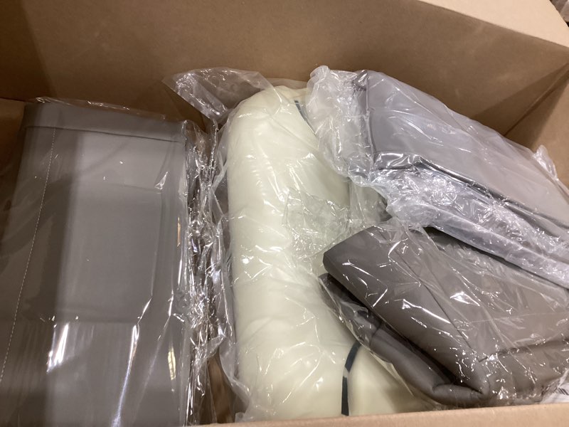 Condition photo showing New/Like New for nlqr driver and passenger side bottom & back seat covers replacement leather gray compatible with chevy silverado tahoe suburban gmc sierra yukon 1995 1996 1997 1998 1999