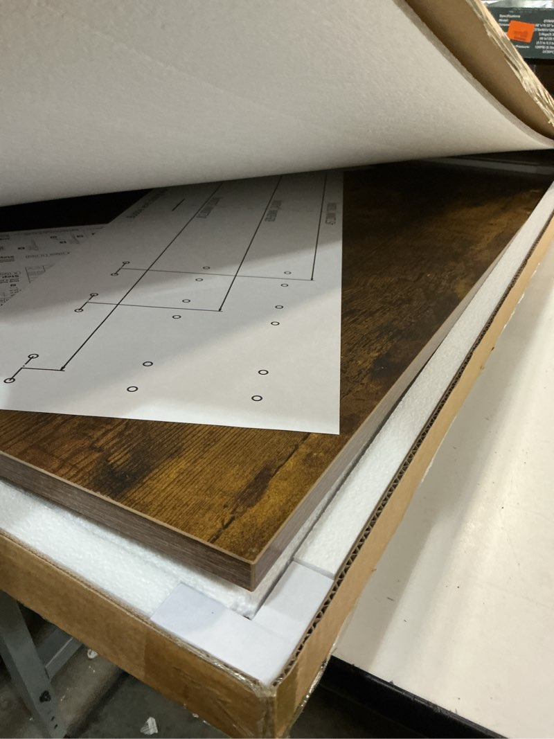 Condition photo showing Good Condition for goylser wall mounted folding table floating desk for dining, laundry room, office, fold down desk with bracket 35"x20.5" rustic brown