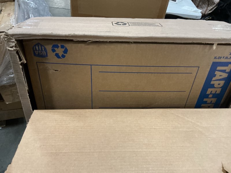 Condition photo showing As Is for Bankers Box Tall Wardrobe Box 3 Pack, Tape-Free Design, 24-in x 24-in x 40-in (7710501)