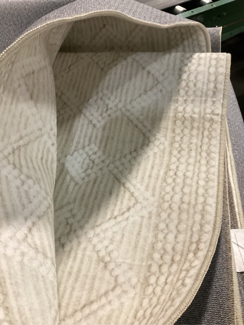 Condition photo showing Good Condition for 6x9 Area Rug Living Room: Washable Boho Geometric Moroccan Rug Neutral Modern Farmhouse Indoor Soft Non Slip Ultra Thin Printed Pattern Carpet for Dining Room Bedroom Nursery Home (Beige, 6'x9') Beige 6' x 9' (Rectangular)