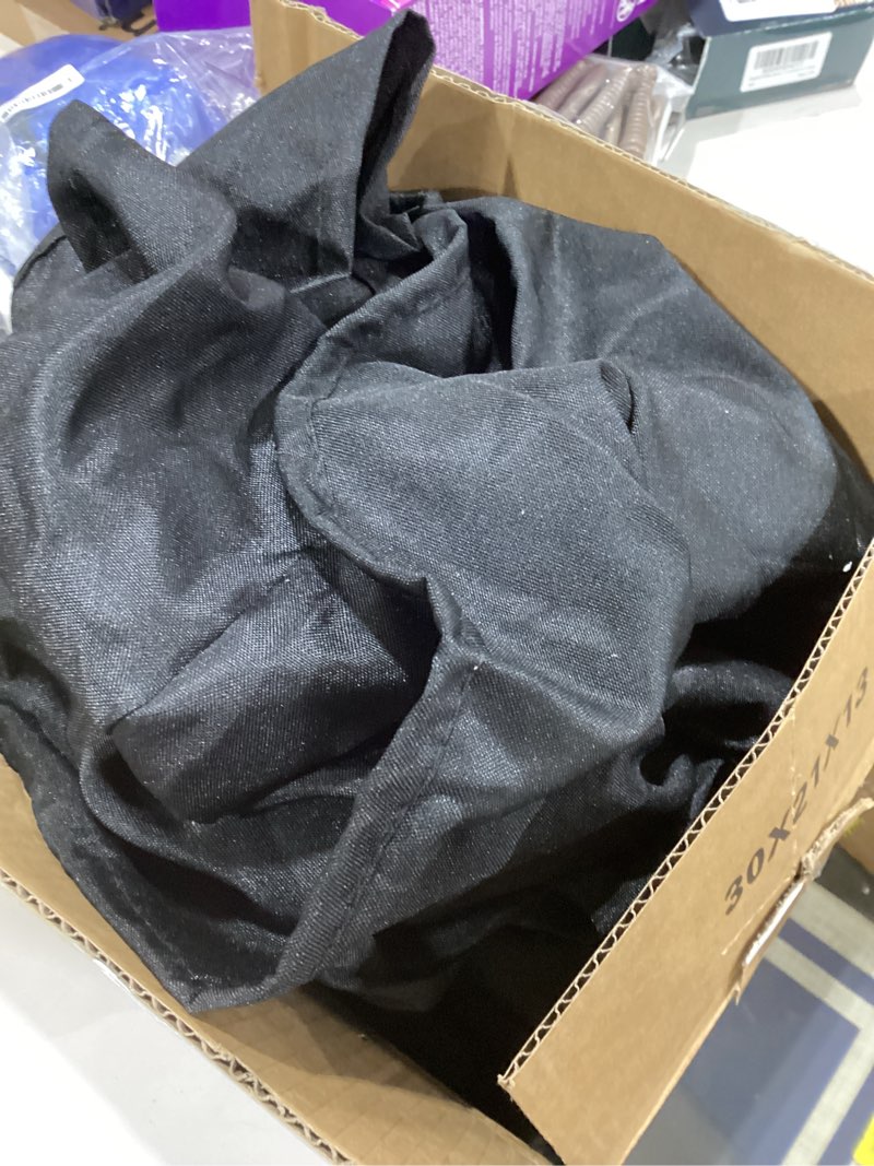 Condition photo showing As Is for Nasitos 2 Pack Black Tablecloth for 8FT Trade Show Table Covers-Open Back Folding Tablecloths Washable Fabric and Wrinkle Resistant Table Covers for Craft Show, Display Table, Parties, Birthday Black 8FT|2 Pack