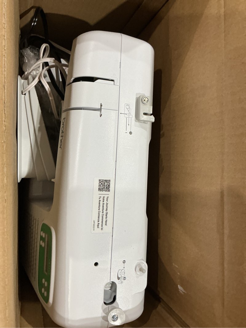 Condition photo showing As Is for brother ce1155 computerized sewing machine, 110 built-in stitches, lcd display, 7 included feet