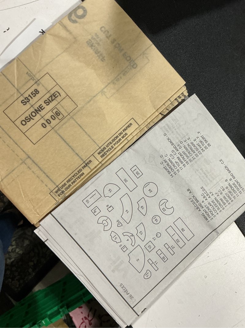 Condition photo showing Good Condition for simplicity ss3158os summer clothes for porch and lawn geese sewing pattern packet, design code s3158, sizes one size