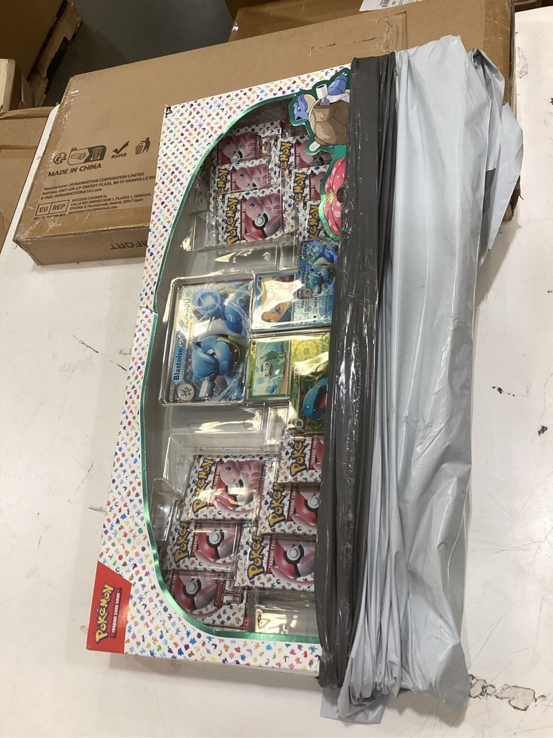 Condition photo showing New/Like New for pokemon tcg: blooming waters 151 premium collection - 12 packs, promos