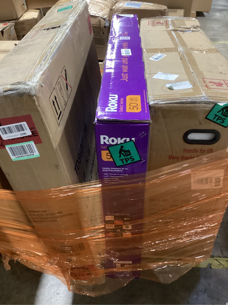 Condition photo showing New/Like New for Roku Smart TV 2025 – 50-Inch Select Series, 4K HDR TV – RokuTV with Enhanced Voice Remote – Flat Screen LED Television with Wi-Fi for Streaming Live Local News, Sports, Family Entertainment TV only 50"