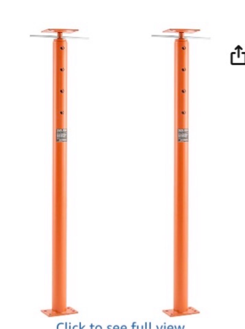 adjustable jack post, 55" to 99" floor pole jack with turning bar, heavy duty house floor & beam sup
