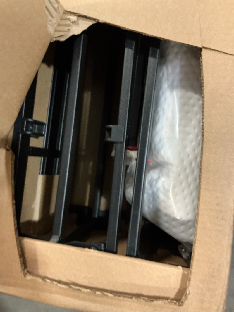 Condition photo showing As Is for Amazon Basics Smart Box Spring Bed Base, 9-Inch Height Mattress Foundation, Tool-Free Easy Assembly, Queen, 79"L x 59.5"W x 9"H, White