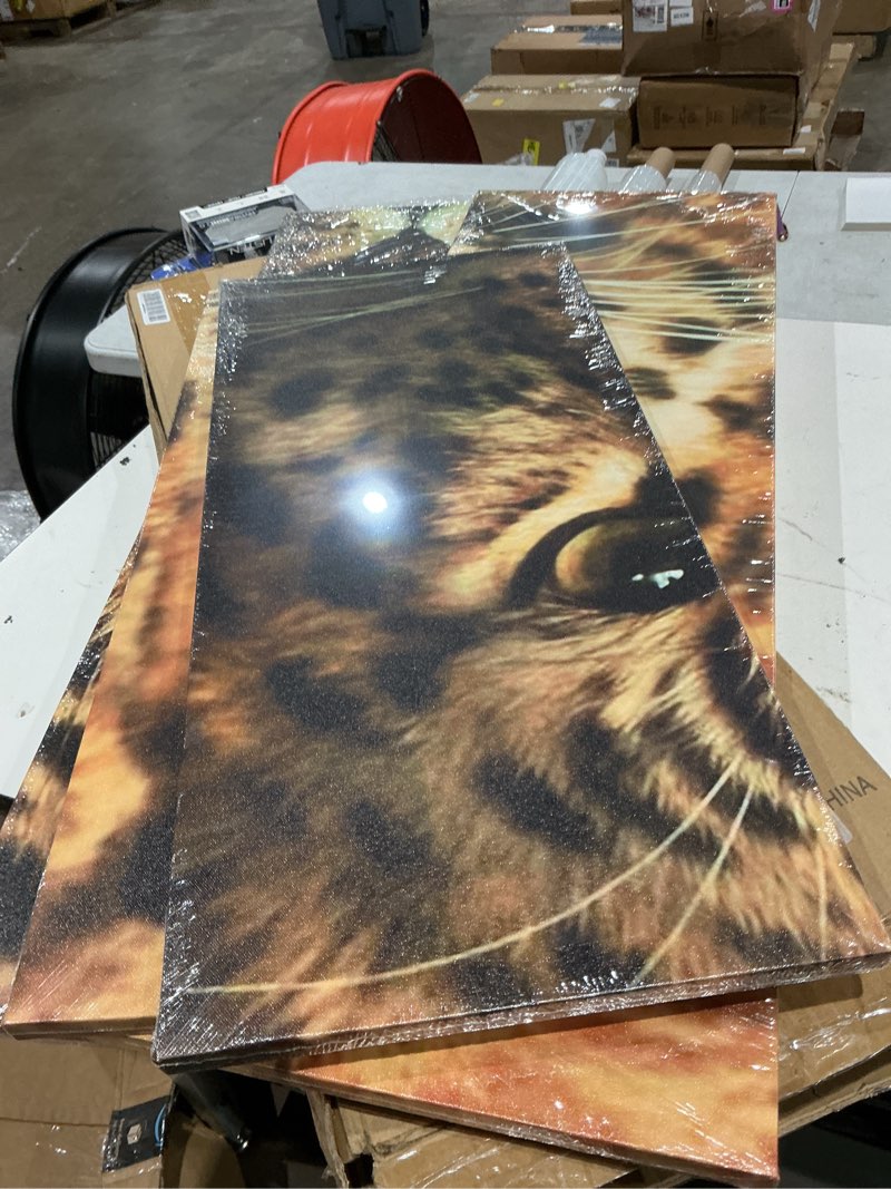Condition photo showing Good Condition for leopard wall art cheetah painting pictures print on canvas animal the picture for home modern decoration