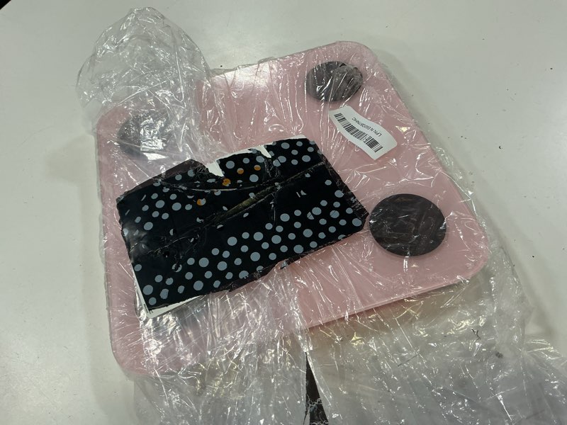 Condition photo showing Good Condition for ovutek smart scale for body weight, digital bathroom scale bmi weighing body fat scale, accurate body composition scale monitor for people's health with smartphone app, compact size, 400lb (pink)