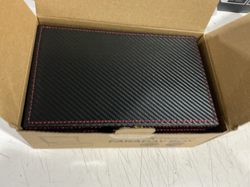 Condition photo showing Good Condition for ticonn faraday box, car key fob protector, carbon fiber faraday cage signal blocker for keyless fob, rfid signal blocking pouch cage (black slim) 8.38"(l)x5.25"(w)x3"(h) carbon fiber black