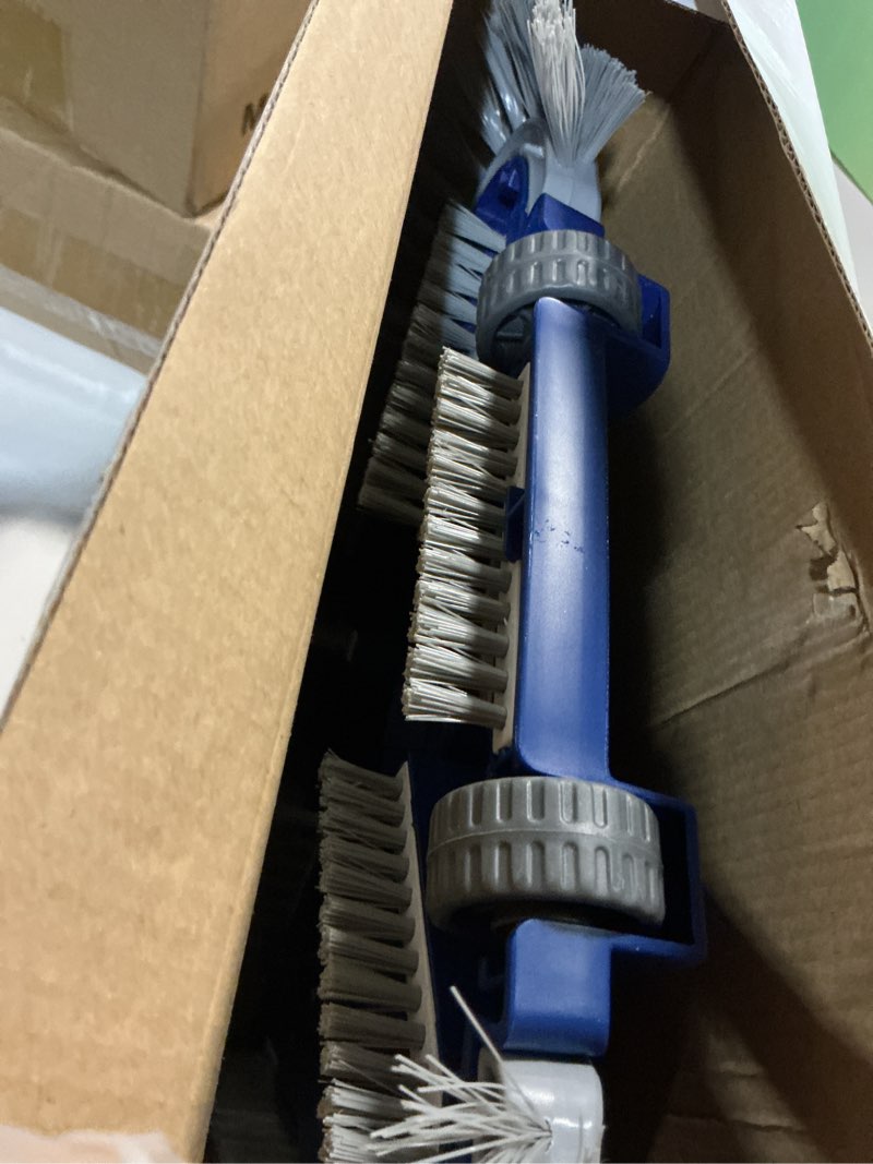 Condition photo showing Good Condition for poolaza pool vacuum head, weighted pool vacuum head with 1-1/4'',1-1/2'' swivel hose connection, bottom & side brushes, pool vacuum heads for inground pools, above ground pools & vinyl lined pools