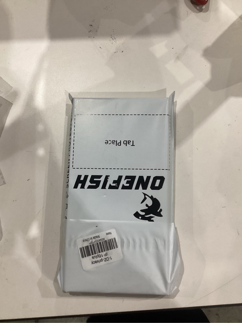 Condition photo showing New/Like New for OneFish Women Fashion Privacy Screen Protector for iPhone 16 Plus [6.7 inch]+ Camera Lens Protector, Sparkling Diamond Bling Edge 9H Tempered High-Definition Glass Privacy iPhone 16 Plus