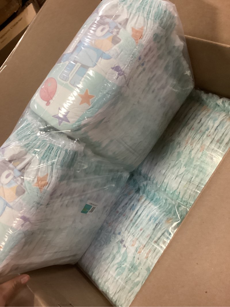 Condition photo showing New/Like New for Pampers Training Pants - Easy Ups Boys & Girls Bluey - Size 3T-4T, 124 Count, Children's Potty Underwear (Packaging May Vary) 3T-4T 124