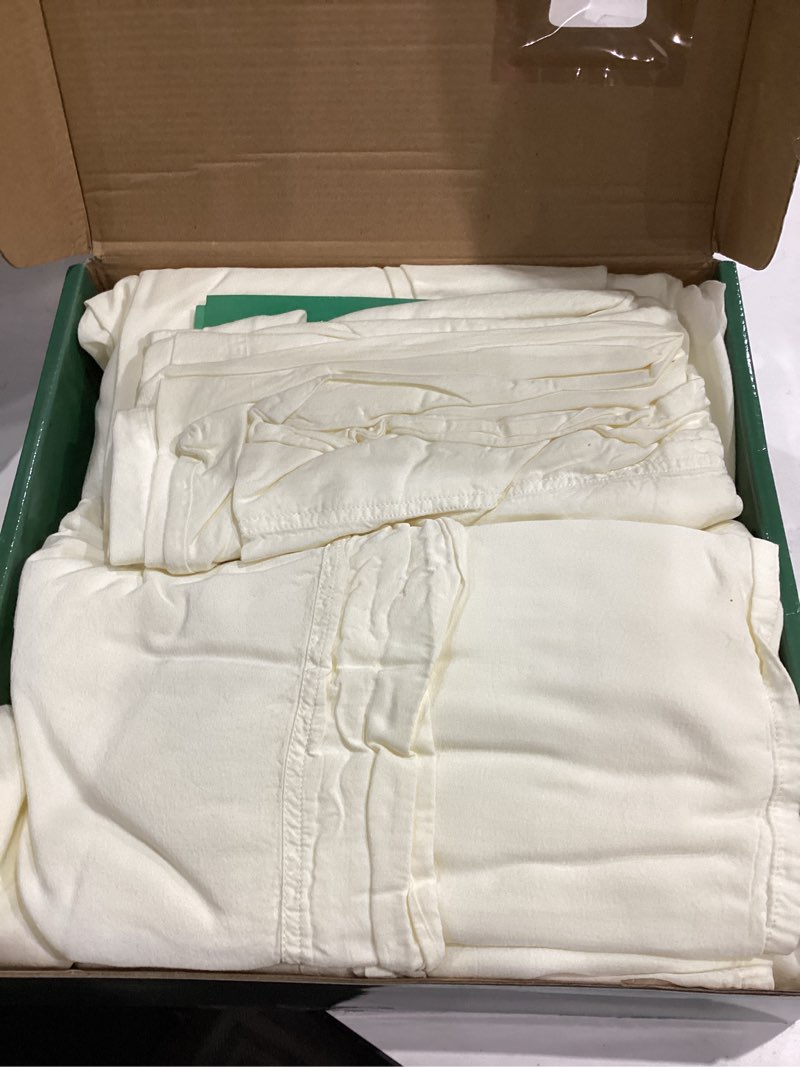 Condition photo showing Good Condition for Silver Infused Bed Sheets Set, Temperature-Regulating Fabric with Self-Cleaning Technology for 3X Freshness Sleep, Genuine 100% Organic Viscose Derived from Bamboo (OffWhite, Queen) White Queen (U.S. Standard)