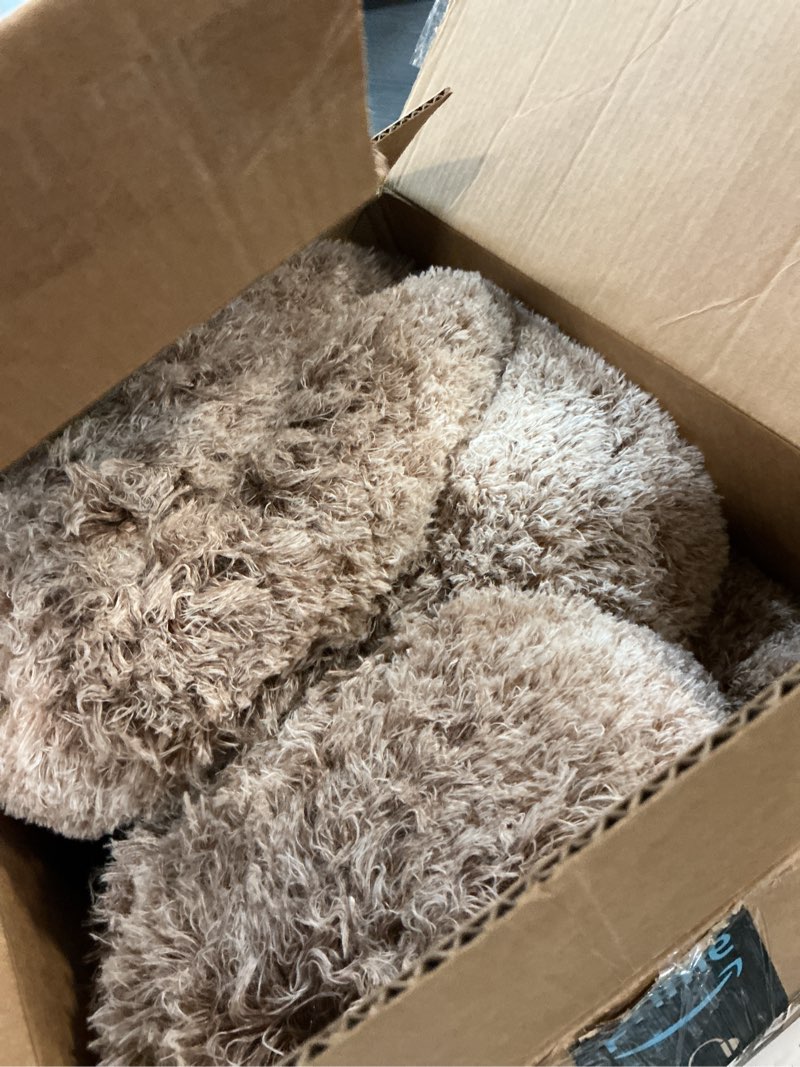 Condition photo showing As Is for Bedfolks Calming Donut Dog Bed - 30" Round Plush for Medium Dogs, Anti-Anxiety, Machine Washable (Brown, Medium) 30.0"L x 30.0"W x 8.0"Th Brown