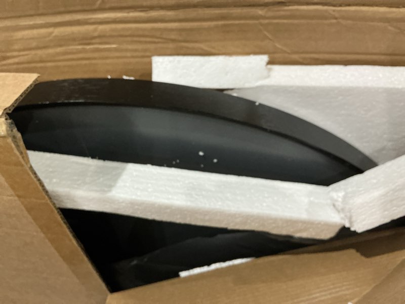 Condition photo showing Good Condition for arched bathroom mirror, 30"x48" black mirror for wall mounted vanity mirror for over sink with tempered glass, aluminum alloy deep frame, farmhouse for bedroom, entryway, living room black-rounded corner black 48"l x 30"w
