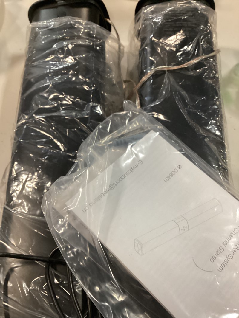 Condition photo showing Good Condition for sound bar for smart tv, 80w 2.0 channel detachable soundbar with optical/arc/aux/bluetooth, surround sound system for home theater, wall mountable or desktop tv speaker. 80w 31 inch